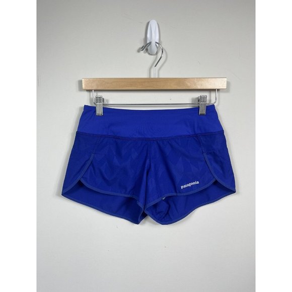 Patagonia Pants - Patagonia Shorts Womens XS Blue Lined Running Hiking Outdoor Camp  Logo